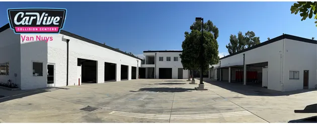 CarVive Collision Center Van Nuys exterior view of the auto body repair facility